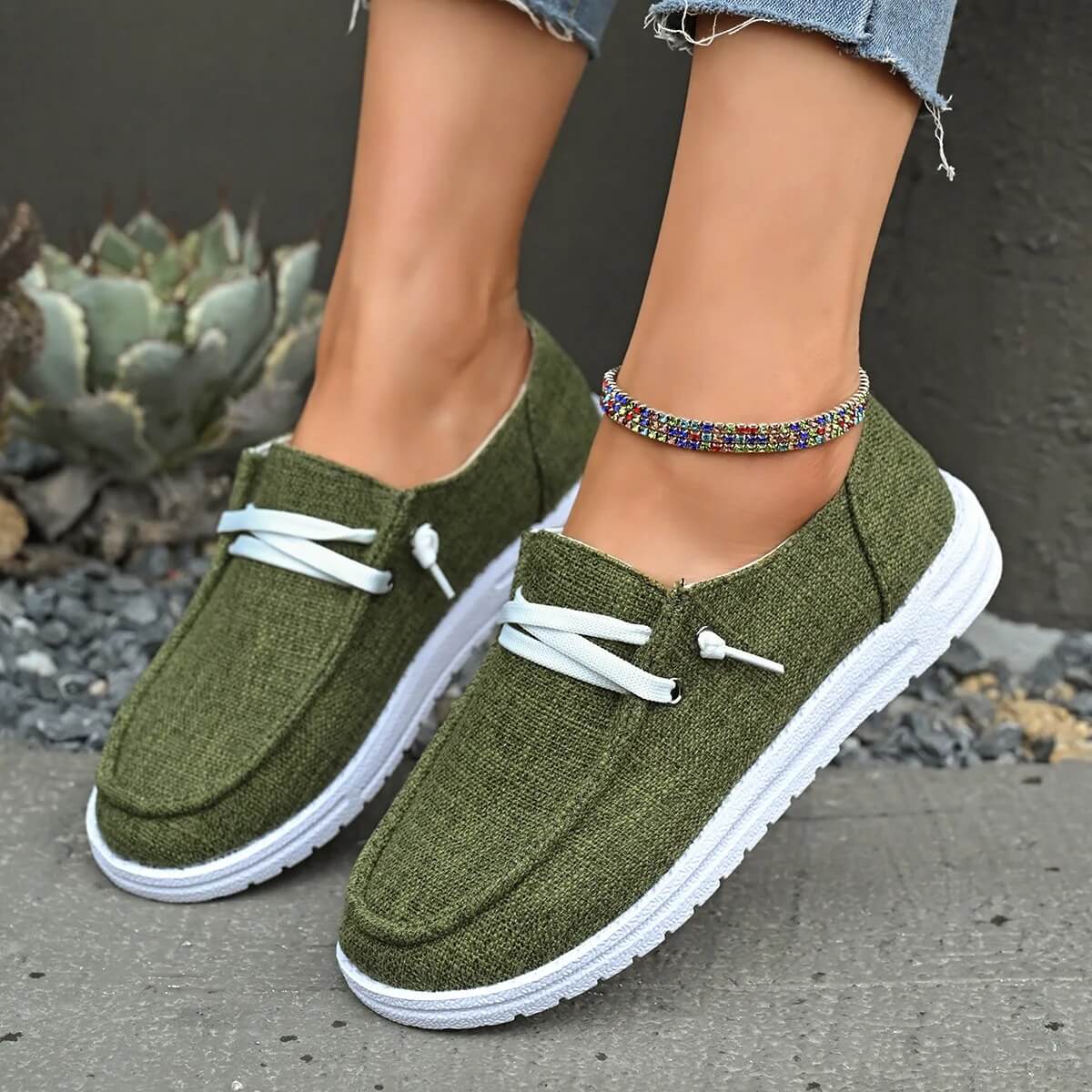 CanvasLume – Lätta Canvas Sneakers för Dam med Mjuk Sula och Avslappnad Vardagsstil